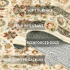 TackView Vintage Floral Area Rug, Machine Washable Boho, Soft Low-Pile Carpet, Non Slip Floral Rug, Ultra-Thin Traditional Carpet - 3 of 4