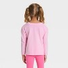 Toddler Girls' Long Sleeve T-Shirt - Cat & Jack™ Light Pink 12M - 2 of 3