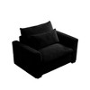 Modern Corduroy Upholstered Accent Chair Armchair with Storage Ottoman, Comfortable Lounge Chair for Living Room or Bedroom - HABITRIO - 4 of 4