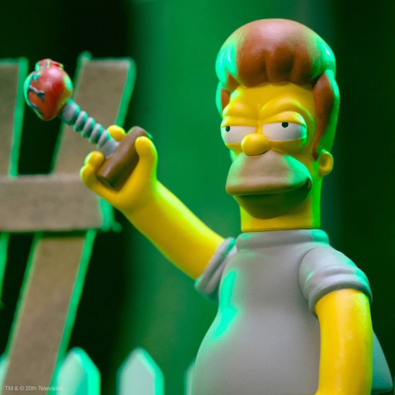 Super 7 The Simpsons ReAction Treehouse of Horror Hell Toupee Homer Action Figure, 4 of 5