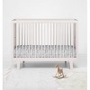 Bacati - Cityscape Gray on white background 100 percent Cotton Universal Baby US Standard Crib or Toddler Bed Fitted Sheet - 4 of 4