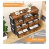 Dresser for Bedroom,10 Drawers Dresser & Chest of Drawers with Fabric Bins,Side Pockets and Steel Frame,Tall Dresser Storage Tower for Closet Hallway - 2 of 4