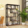 UbMelt 6-Tier Book Shelf Freestanding 69 Inch Bookcase with Staggered Shelves for Living Room,Bedroom,Office - 4 of 4