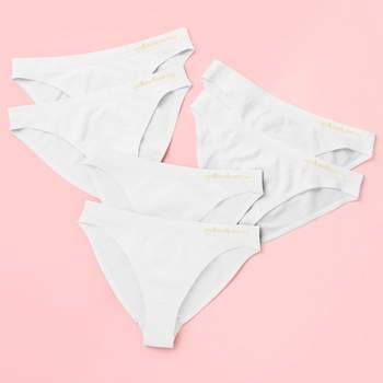 Yellowberry Girls 6pk Quality Seamless Hipster Brief Underwear With Bonded  Seam Xx Large White Clouds : Target