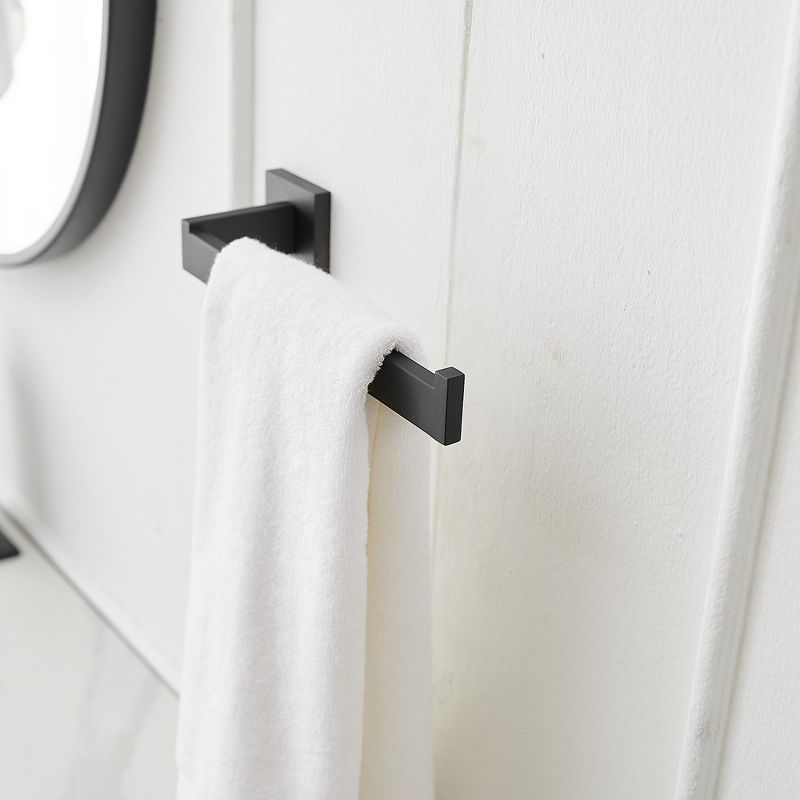 BWE 5-Piece Bath Hardware Set with Towel Bar/Rack, Towel/Robe Hook, Toilet Paper Holder, 3 of 7