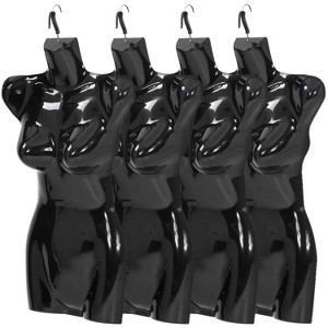 FDW 4 Piece Female Male Mannequin  Set Torso Dress Form 27/30 Inch Height Dress Model Mannequin with PP Material & Adjustable Metal Hooks - 1 of 4