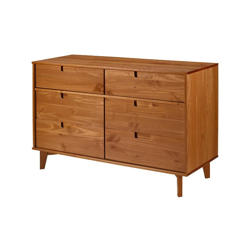 Mid-Century Modern Groove Wood 6 Drawer Dresser - Saracina Home, 4 of 29