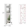 SEVOBAL Bathroom Storage Cabinets Mirror Cabinet with 9-Tier Organizer, 5 Open Shelves and 4 Interior Shelves for Bathroom, White, 63.7"*15.7"*6.3" - 3 of 4
