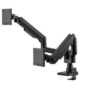 Workstream by Monoprice Heavy Duty Dual Monitor Gas Spring Desk Mount - Up to 35in/44 lbs Ultrawide Screens, Detachable - 1 of 4
