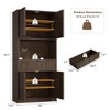 Tall Kitchen Pantry Cabinet, 70" Pantry Storage Cabinet with Countertop, Fluted Kitchen Hutch Cabinets with Doors and Drawer, Freestanding Cupboard - 2 of 4