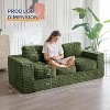 MAXYOYO 3-Seater Boneless Sofa Couch in a Box, Modern Faux Fur Sofa for Living Room, Soft High-Density Foam Couch with Pillows - 2 of 4