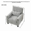 Modern Upholstered Accent Armchair, Striped Fabric Occasional Chair with Nailhead Trim for Living Room, Bedroom, Apartment - Cuddlewood - 4 of 4