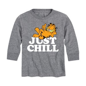 Boys' - Garfield - Just Chill Long Sleeve Graphic T-Shirt - 1 of 4