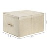 REGALWOVEN Fabric Collapsible Spacious Versatile Storage Bin with Lid and Handle 2 Pcs - 4 of 4