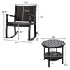 Tangkula 3-Piece Wicker Rocking Bistro Set Outdoor Conversation Set with Coffee Table - 4 of 4