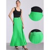 Allegra K Women's Flowy Pleated Elastic High Waist with Belt A-line Skirt - 2 of 4
