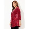 Catherines Women's Plus Size Anywear Velvet Burnout Cascade Cardigan - 4 of 4