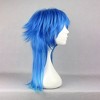 Unique Bargains Women's Curly Wigs 24" Blue Gradient with Wig Cap Long Hair - 4 of 4