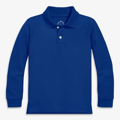 Primary Kids Long Sleeve Pique Polo