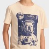 Boys' Short Sleeve Space Bulldog Graphic T-Shirt - Cat & Jack™ Beige - 2 of 4