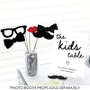 Big Dot of Happiness Wedding Kids Table Sign with Stand, Funny Activity Table Sign, Printed on Sturdy Plastic Material - 10.5 x 13.75 inches - 1 Piece - 2 of 4