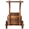Grungis Wooden Planters Bed for Outdoor Plants,Wagon Flower Planter Pot Stand with Wheels for Garden Porch and Patio - 2 of 4