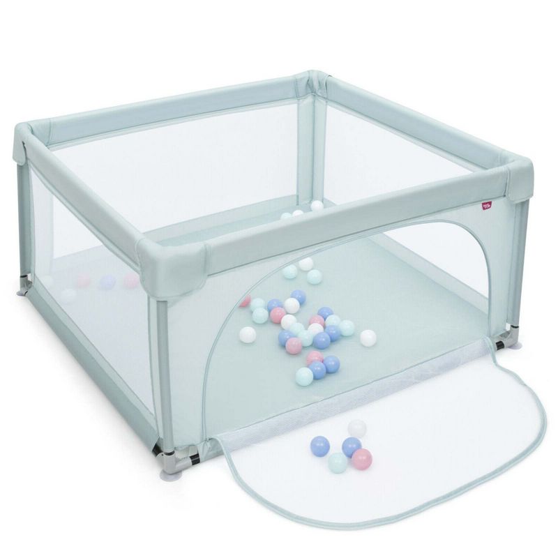 Costway Baby Playpen Infant Large Safety Play Center Yard w/ 50 Ocean Balls, 1 of 11