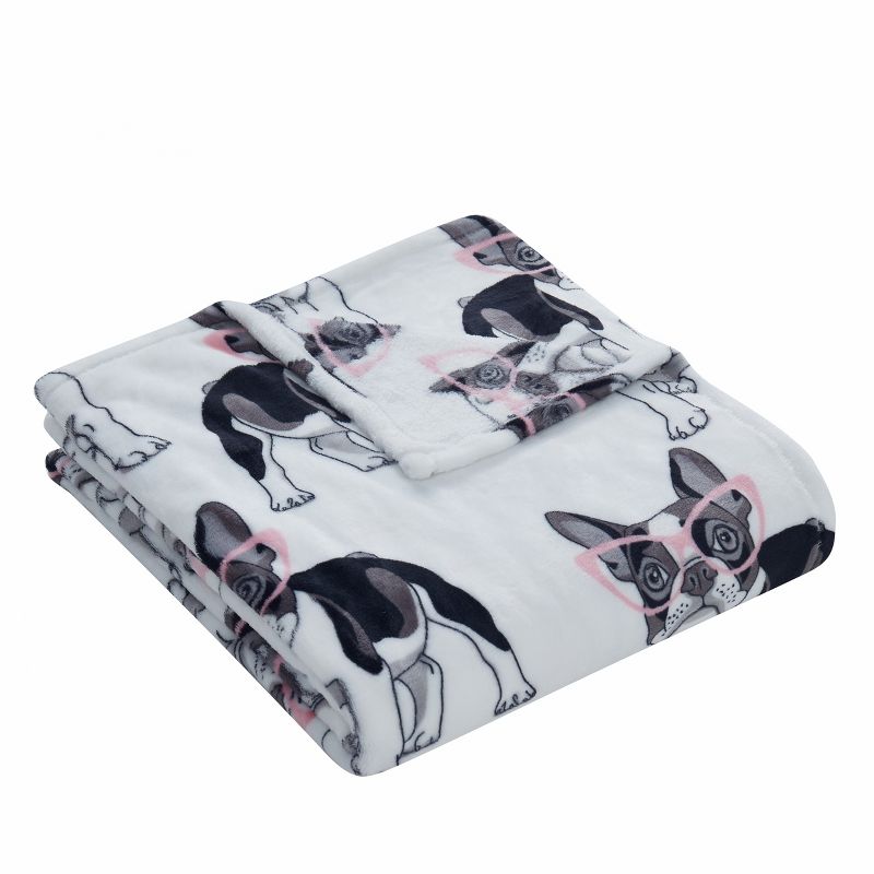 Kate Aurora "Frenchie" French Bulldog Puppy Ultra Soft & Plush Oversized Accent Throw Blanket - 50 in. W x 70 in. L, 2 of 4