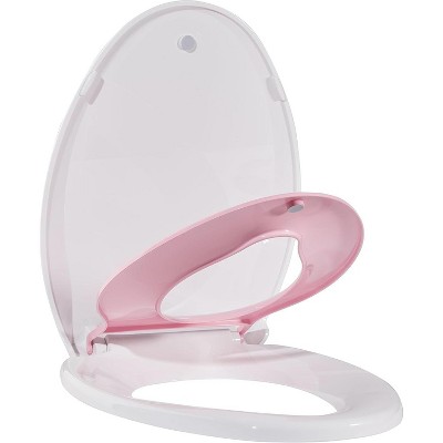 Toddler Potty Training Seat Built-In, Quiet-Close Lid, Safe PP Material, Easy Installation & Release with Hardware