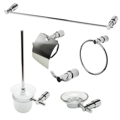 ALFI AB9508-PC Polished Chrome 6 Piece Matching Bathroom Accessory Set
