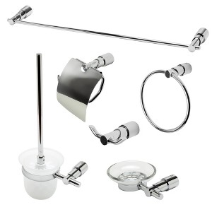 ALFI AB9508-PC Polished Chrome 6 Piece Matching Bathroom Accessory Set - 1 of 4