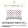 BreathableBaby Cotton Percale Pillowcase, For 13" x 18"/33 x 46 cm Toddler Pillow, Unicorns (2-Pack) - 2 of 4