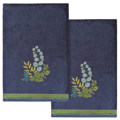 Alev Jacquard Bath/Hand Towels Set Blue - Linum Home Textiles