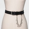Women's New Polyurethane with Swag Chain Belt - Wild Fable™ Black - 2 of 2