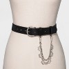 Women's New Polyurethane with Swag Chain Belt - Wild Fable™ Black L