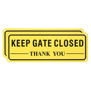 Unique Bargains Home Aluminum Reflective Keep Gate Closed Thank You Sign Fade Resistant 2 Pcs - 1 of 4