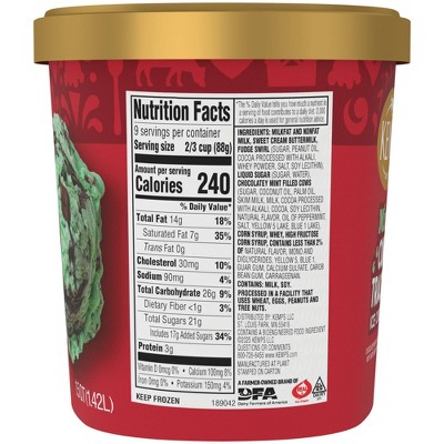Kemps Mint Cow Tracks Premium Ice Cream - 48oz