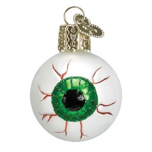 Old World Christmas 1.75 In Green Evil Eye Halloween Blood Shot Eye Tree Ornaments - 1 of 3
