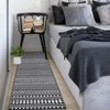 Stylish Chenille Line Pattern Rug, Foldable & Washable, Non-Slip, Kid & Pet Friendly, Durable Edges for Modern Living - 3 of 4