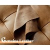 AMERLIFE Mid-Century Modern Genuine Leather Sofa, Comfy Couch for Living Room - 3 of 4