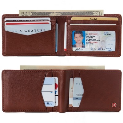 alpine swiss Delaney Portafoglio Slimfold con blocco RFID da