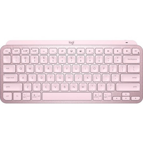 Logitech MX Keys Mini Minimalist Wireless Illuminated Keyboard, Compact, Bluetooth, USB-C - Rose - Wireless Connectivity - Bluetooth - 32.81 ft - image 1 of 4