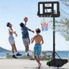 DSVIMOY Basketball Hoop with Adjustable Height, Outdoor Basketball Stand, Portable Basketball Stand, Black, 40"*29"*120" - 2 of 4