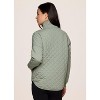 Avalanche Outdoor Quilted Jacket, Soft Jersey Knit Mock Neck Jacket with Pockets - 2 of 4