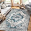 Boho Area Rug Oriental Floral Rugs Bedroom Living Room Indoor Rugs Soft Vintage Rugs - 2 of 4
