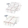 NicBex Modern Convertible Sofa Bed, 3-Position Sleeper Sofa, Tufted Velvet Loveseat Sofa with a Small Table, Upholstered Couches for Living Room - 3 of 4