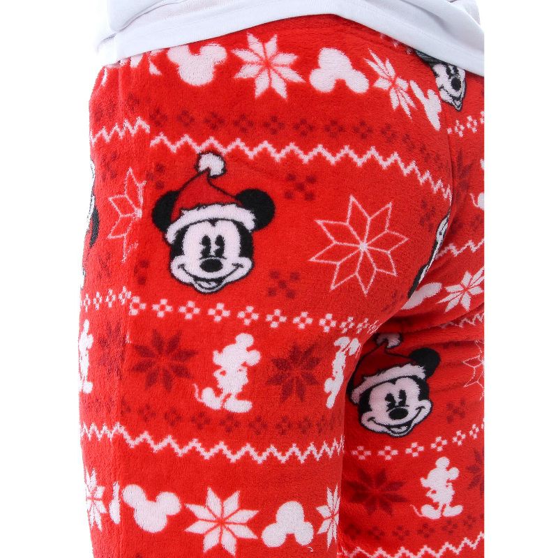 Disney Mickey Mouse Juniors' Fairisle Plush Fleece Sleep Lounge Pajama Pants, 3 of 5