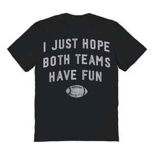 Rerun Island Men's I Just Hope Both Teams Short Sleeve Graphic Cotton T-Shirt - 1 of 1