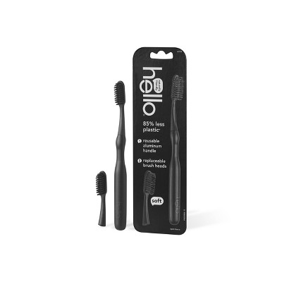 hello Sustainable Manual Toothbrush + Refill Starter Kit - Black