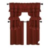 Kate Aurora Country Farmhouse Living Solid Colored Cafe Kitchen Curtain Tier & Swag Valance Set - 2 of 2